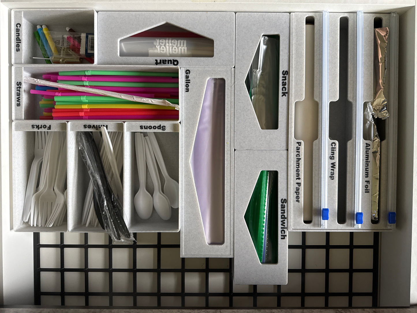 3D Printed Kitchen Drawer Organization